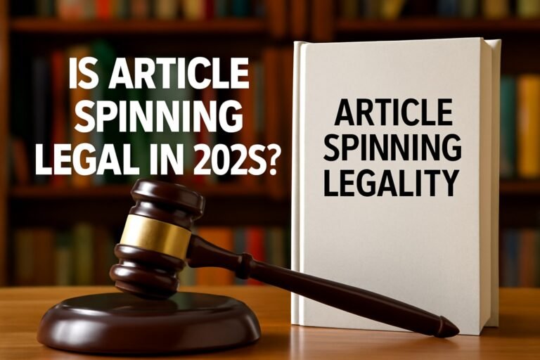 Is Article Spinning Legal in 2025? Insights on SEO Law