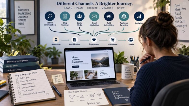 Beginner mapping core digital marketing channels and metrics