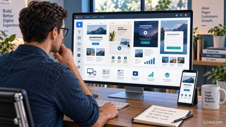 WordPress landing page builders compared on desktop screen