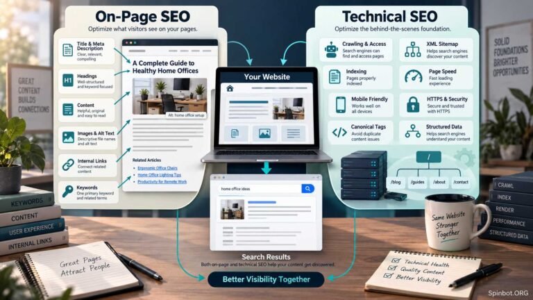 Learn the difference between on-page SEO and technical SEO