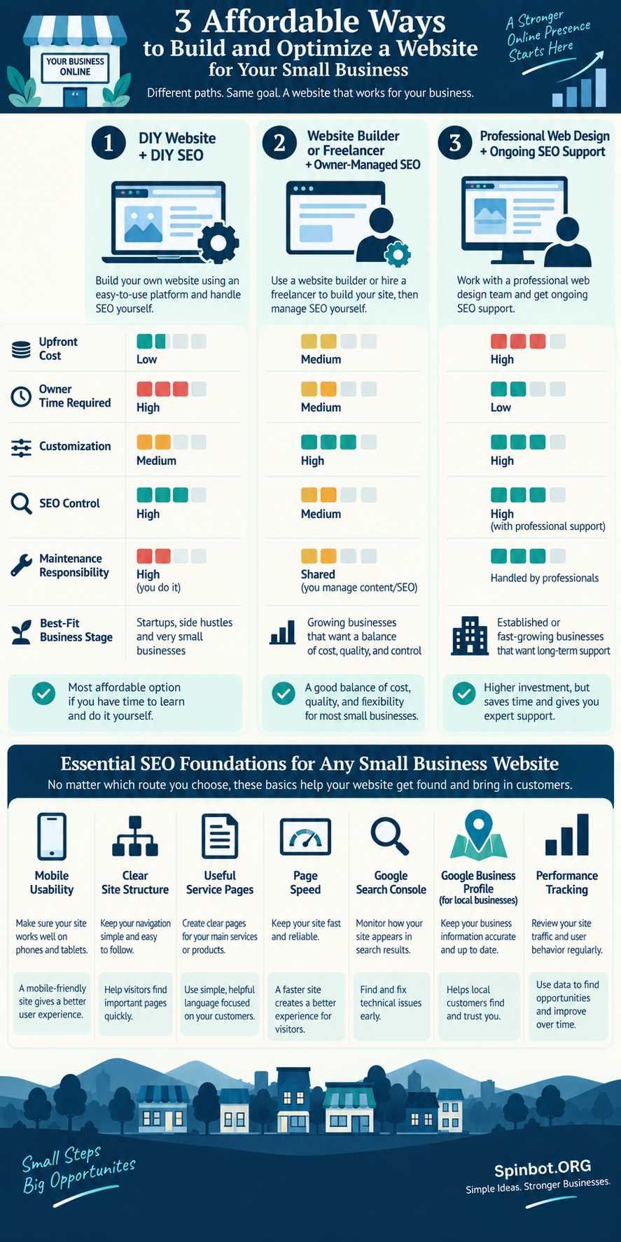 Small business web design and SEO options